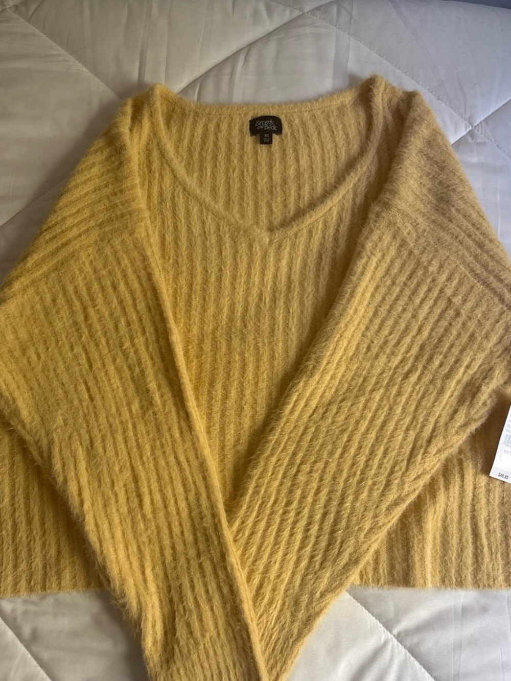Beverly and Beck Pacsun Yellow Fuzzy Sweater
